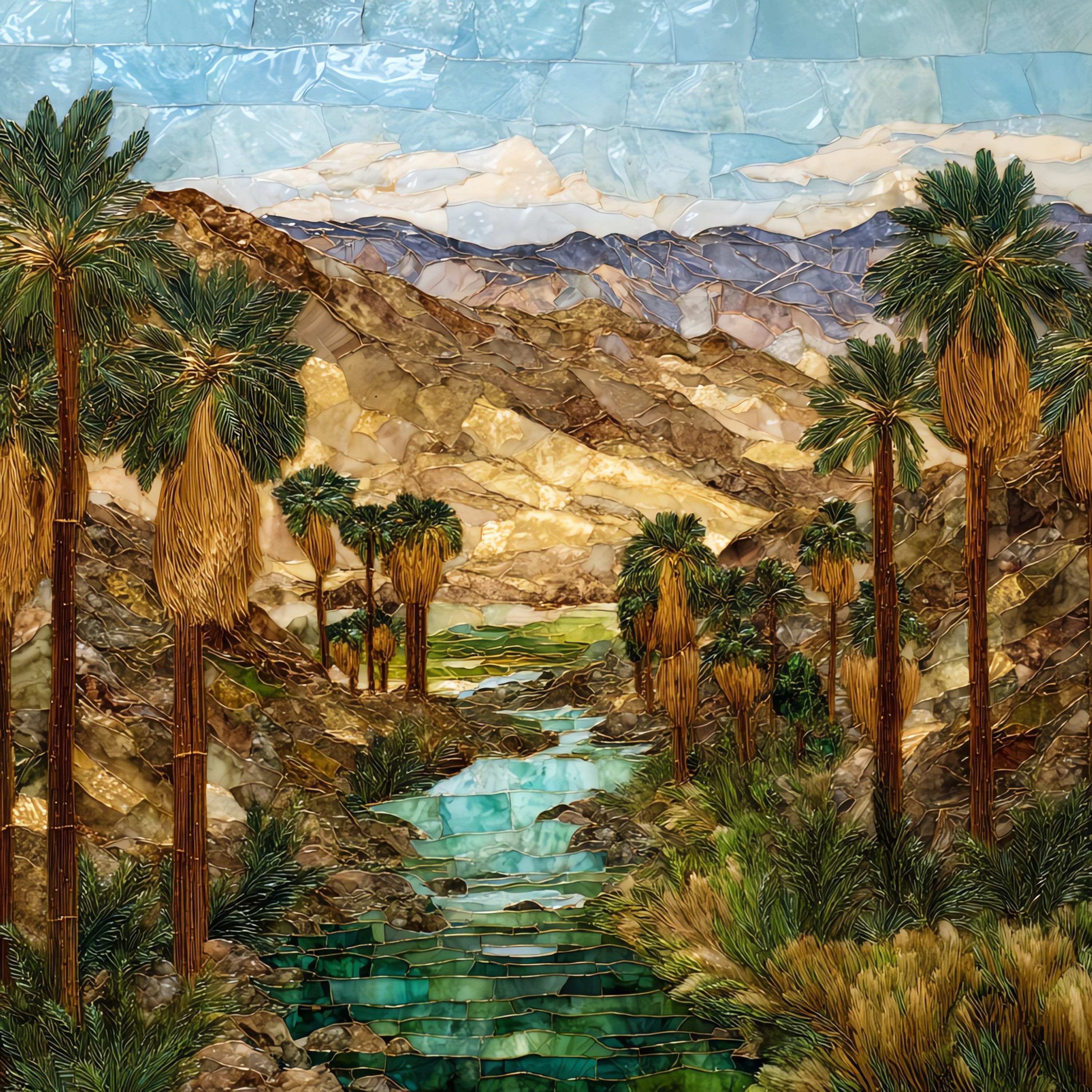Indian Canyons Palm Springs — ceramic art tile