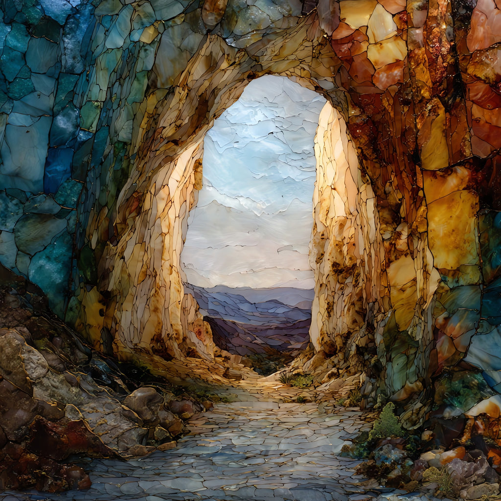 Lechuguilla Cave gated research — ceramic art tile