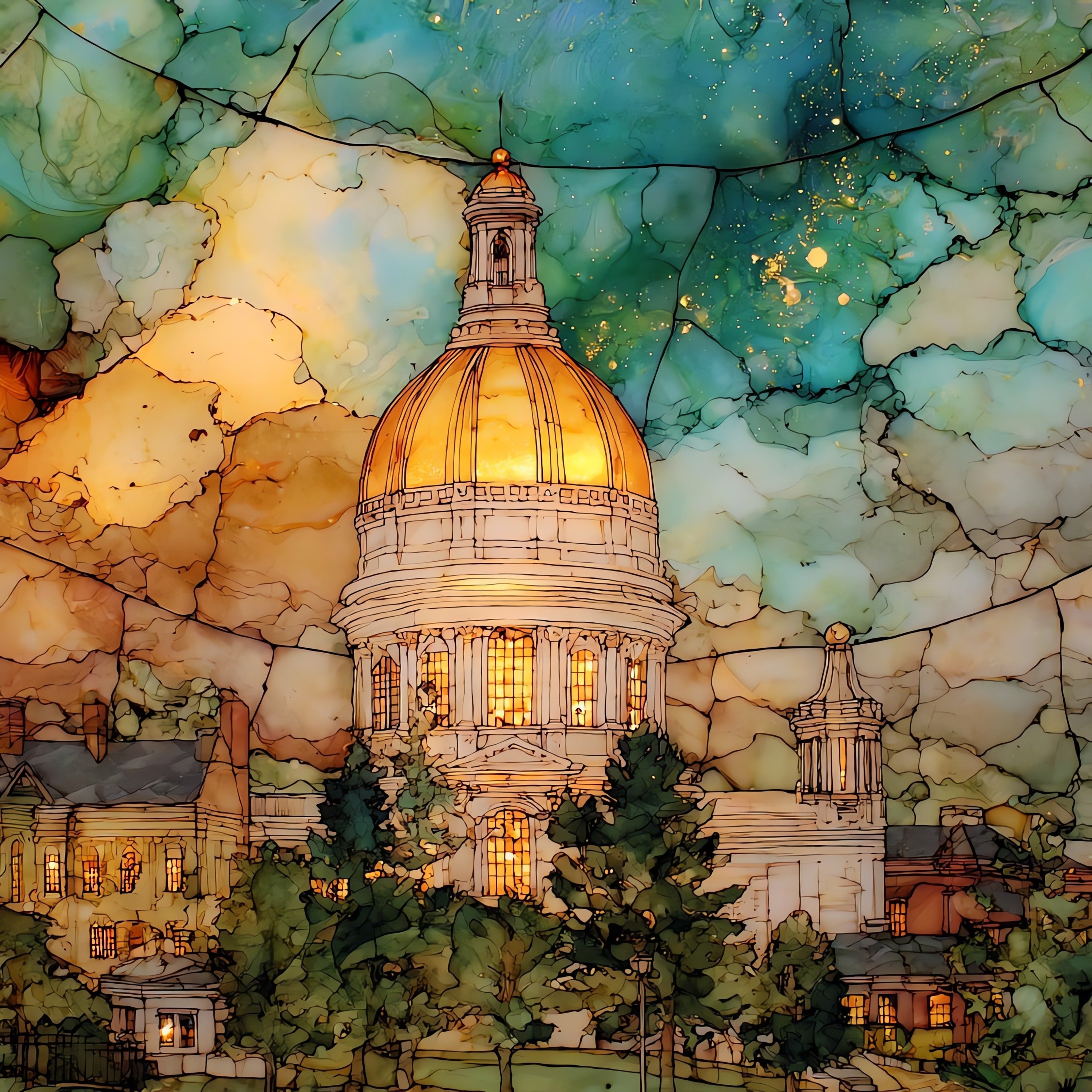 the Maryland State House — ceramic art tile