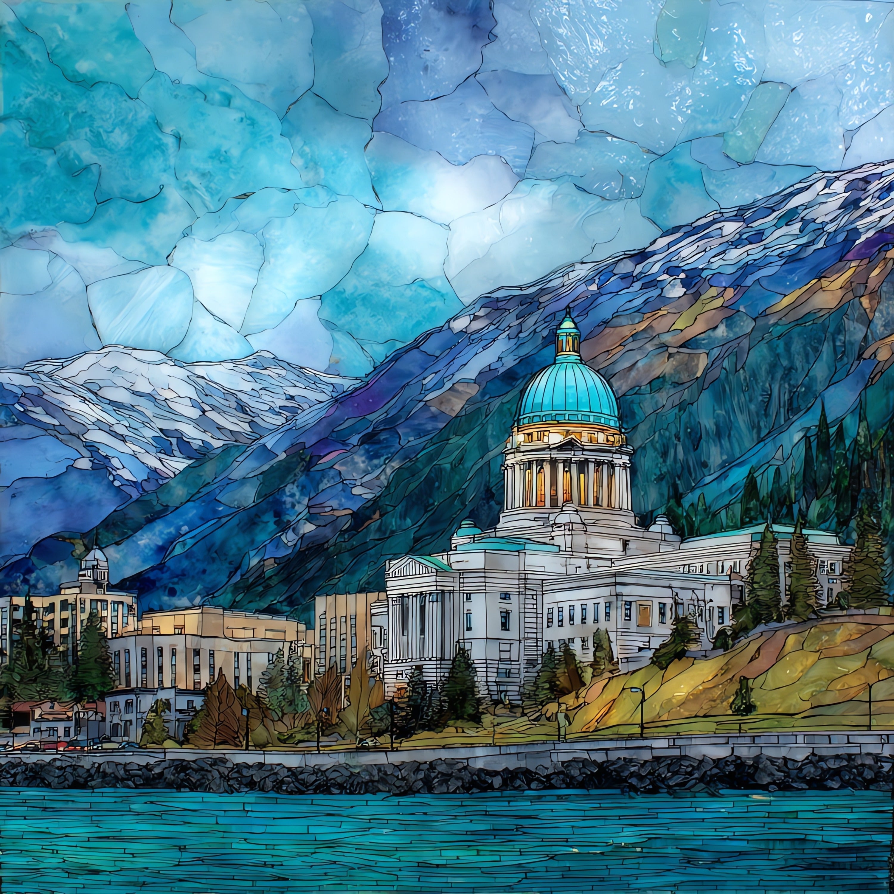 Alaska State Capitol — ceramic art tile