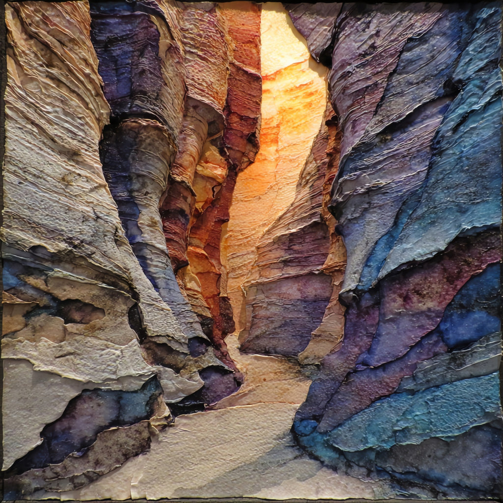 Tent Rocks slot canyon — ceramic art tile