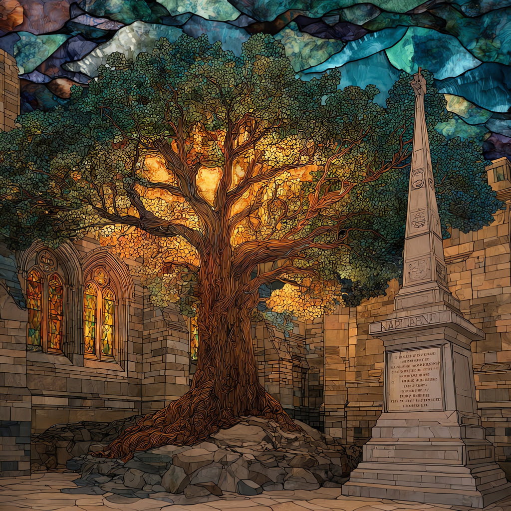 the Quantrill's Raid memorial — ceramic art tile