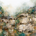the sandstone ridge — ceramic art tile