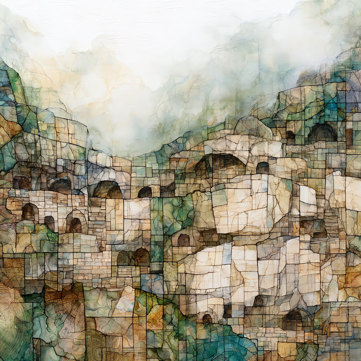 the sandstone ridge — ceramic art tile
