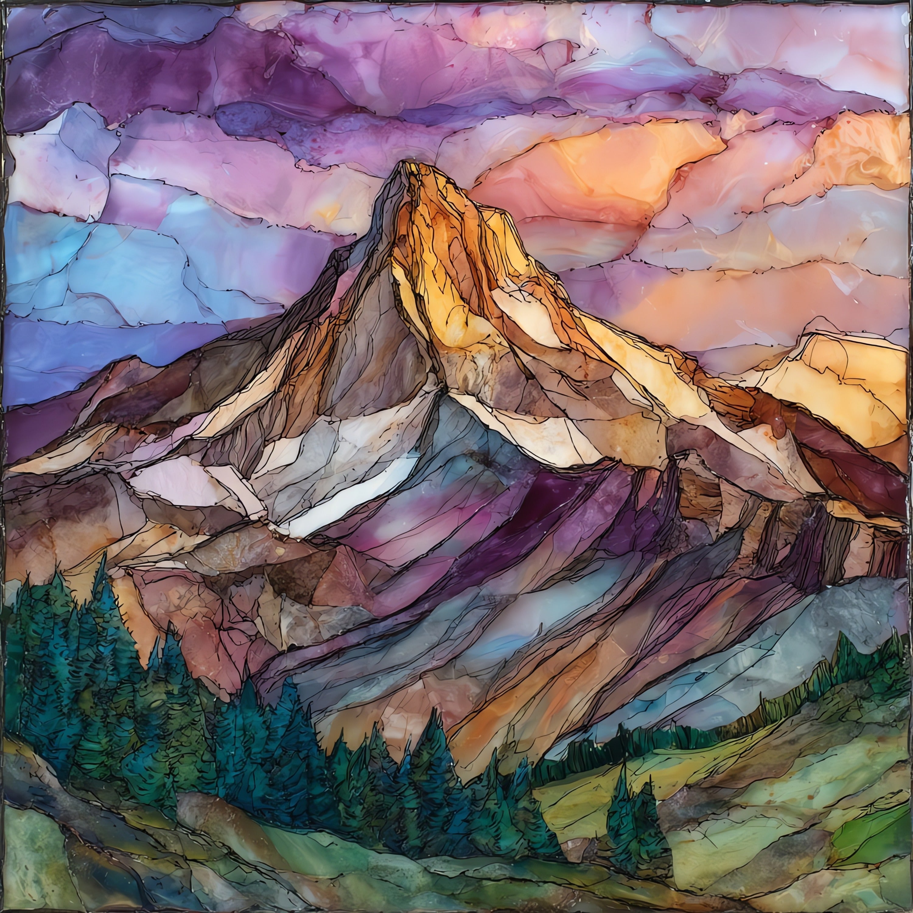 Lone Peak — ceramic art tile