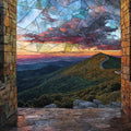 Stony Man Mountain summit — ceramic art tile