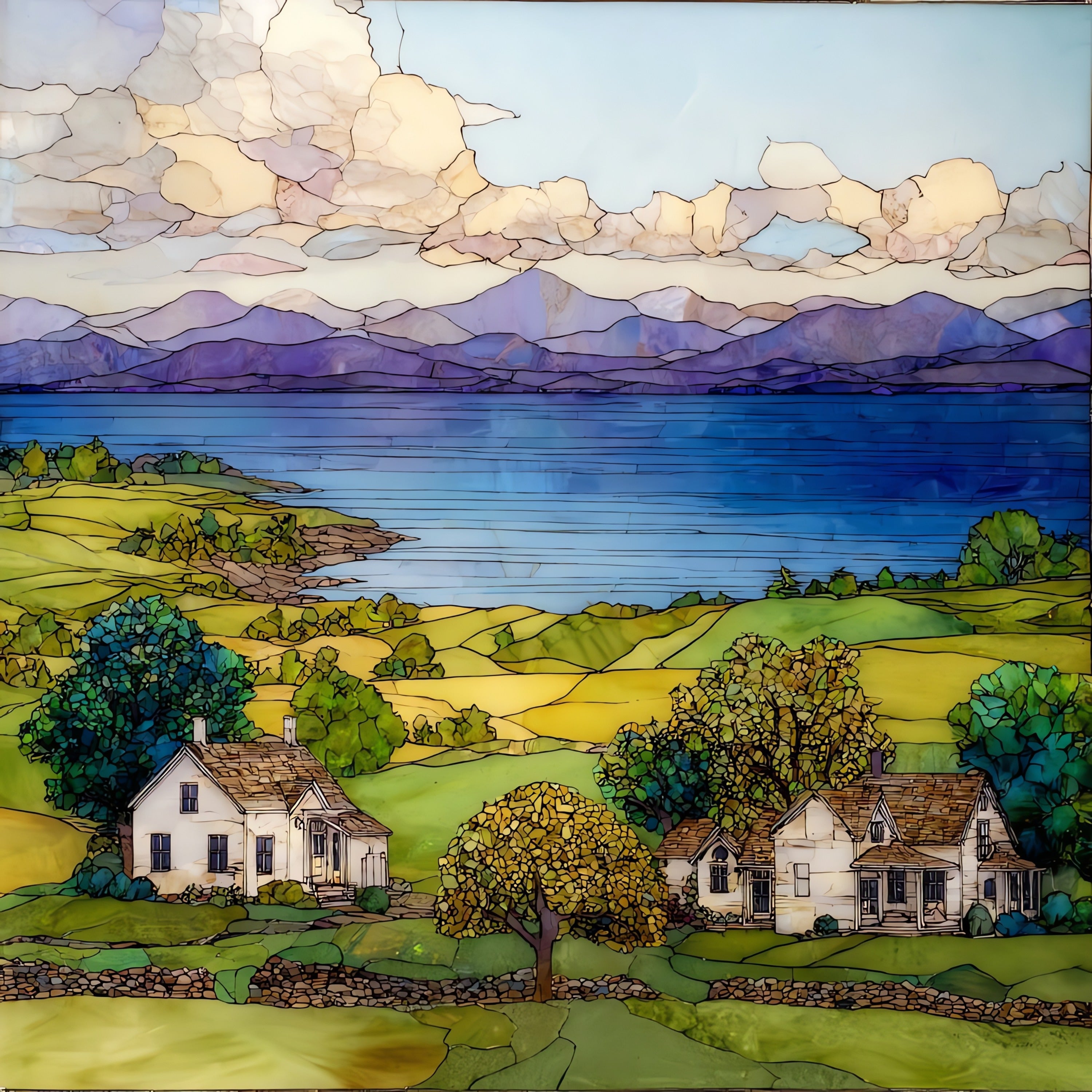 Grand Isle — ceramic art tile