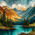 Thunder Lake — ceramic art tile