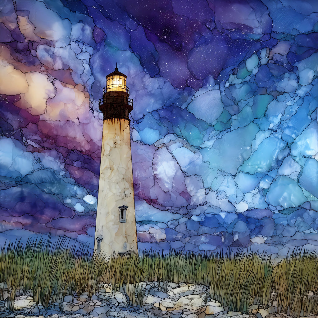 the Atlantic City Lighthouse — ceramic art tile