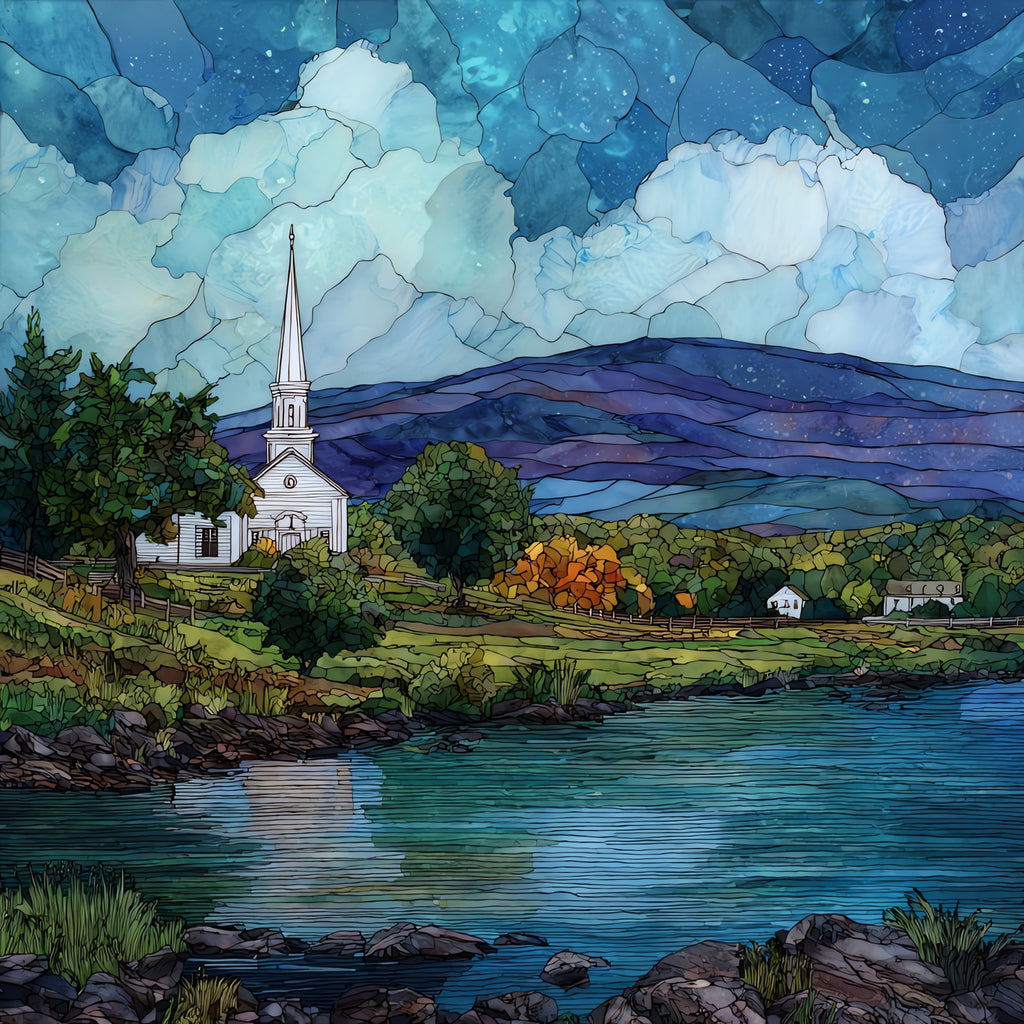 Mount Ascutney — ceramic art tile