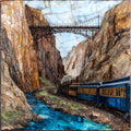 Royal Gorge Route train — ceramic art tile