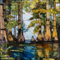 the Pearl River cypress swamp — ceramic art tile