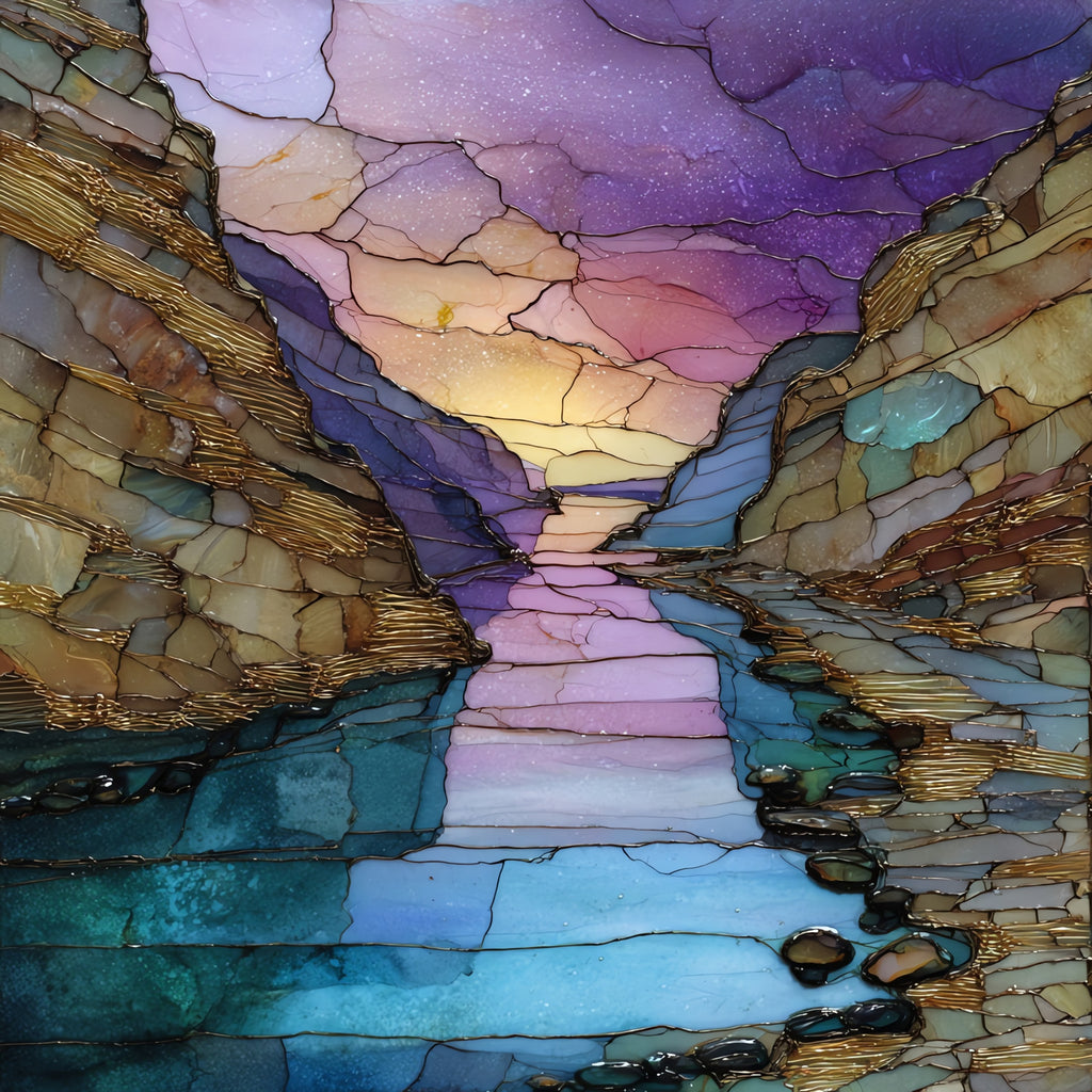 Corinth Canal — ceramic art tile