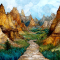 Badlands Door Trail leading — ceramic art tile