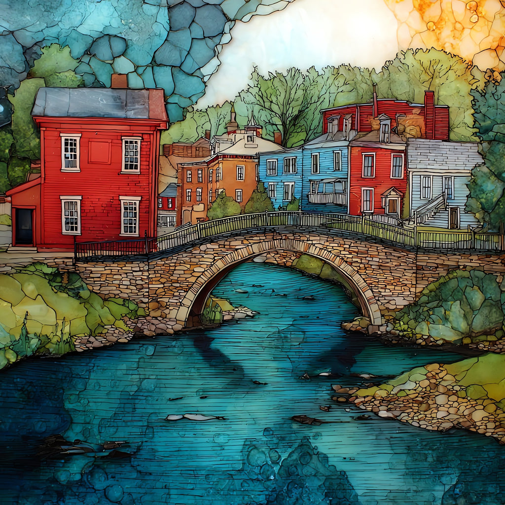 the Middle Bridge over — ceramic art tile