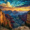 Grand Canyon North Rim Cape Final — ceramic art tile
