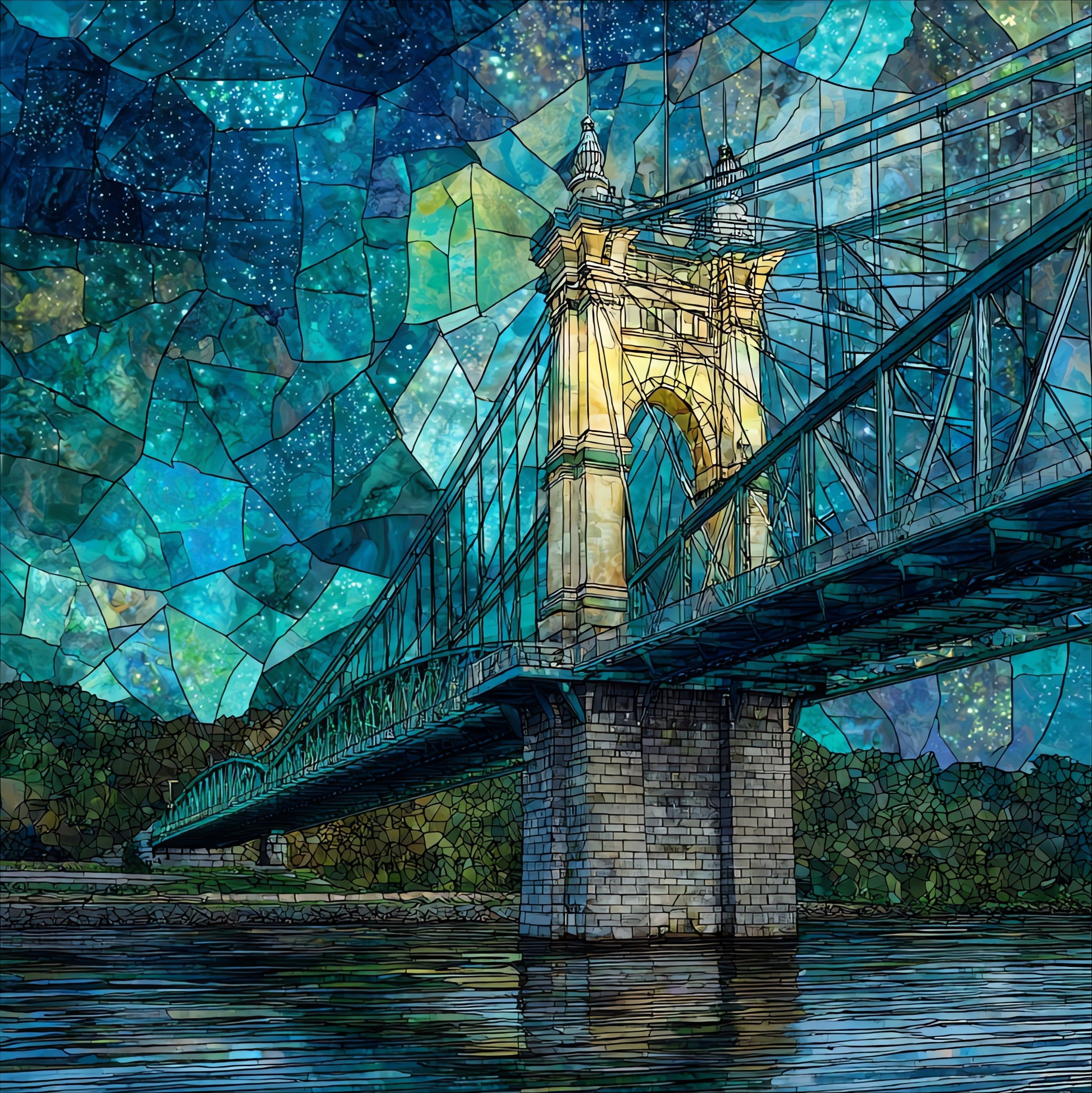 the Government Bridge — ceramic art tile