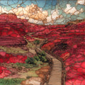 the Red Gulch Dinosaur Tracksite — ceramic art tile