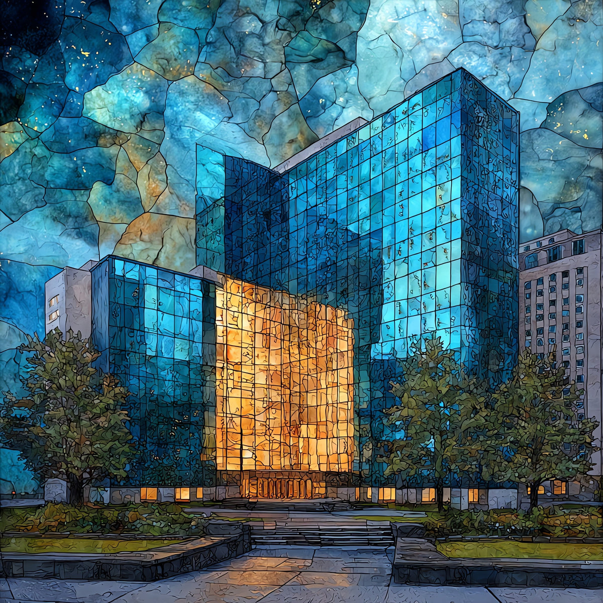 the Mayo Clinic Gonda Building in — ceramic art tile