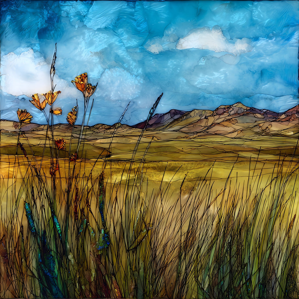 the Cimarron National Grassland — ceramic art tile