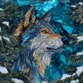 Gray Wolf — ceramic art tile
