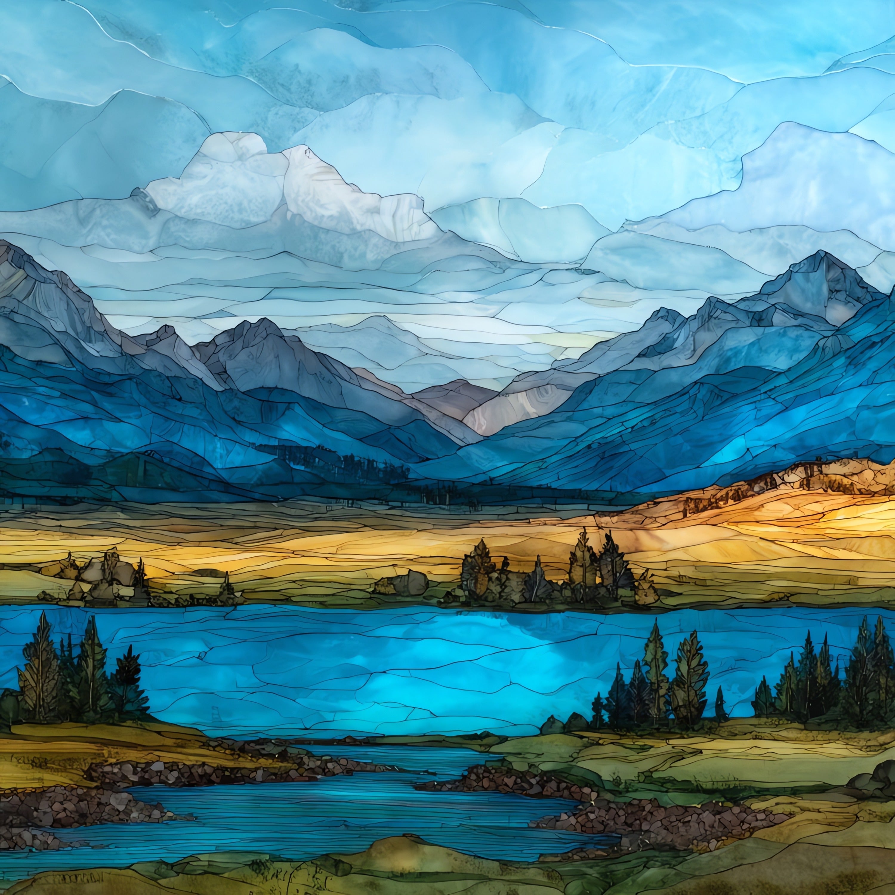 the Missouri Headwaters — ceramic art tile