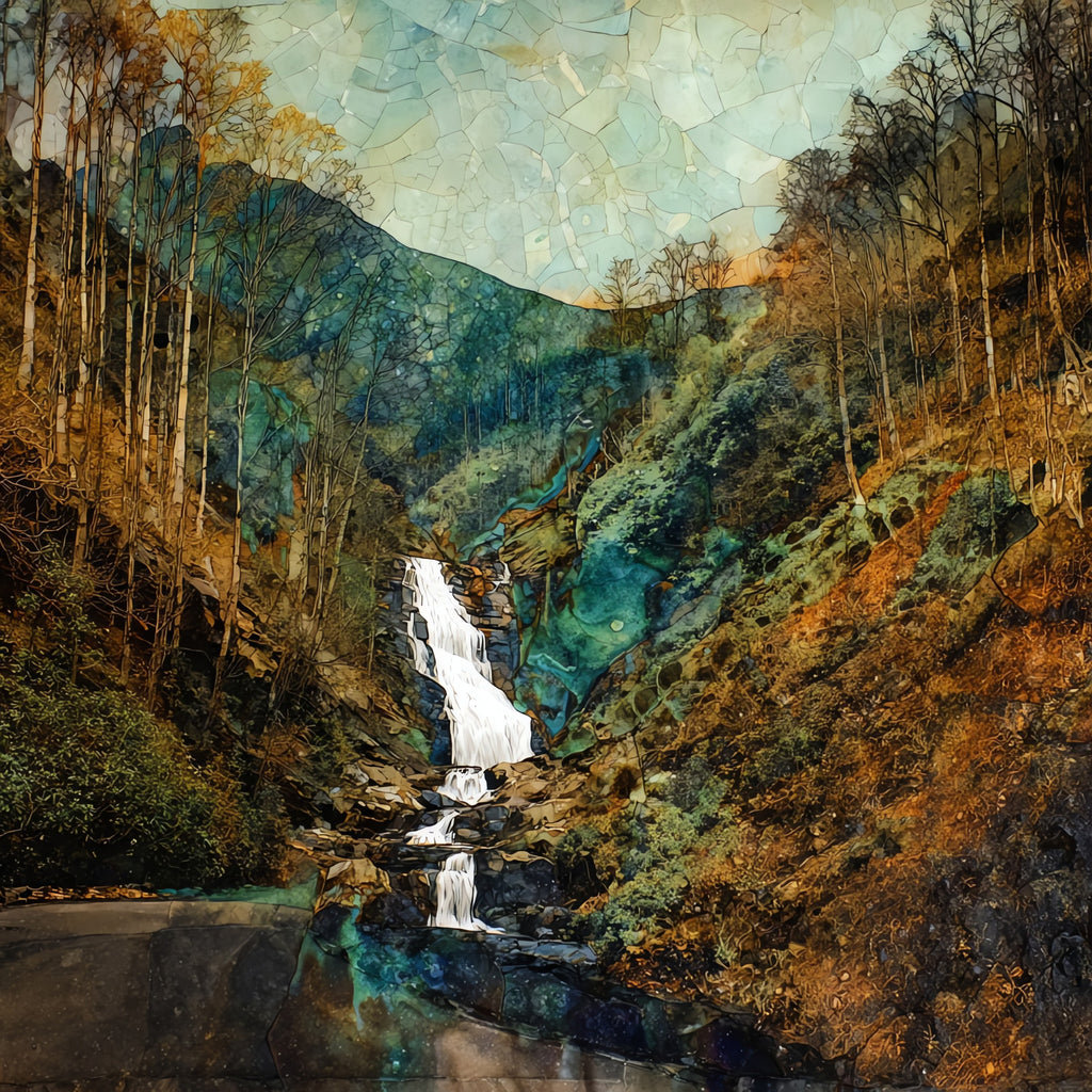 Crabtree Falls — ceramic art tile