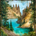 the Pinnacles of Crater Lake National — ceramic art tile