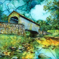 Hogback Covered Bridge — ceramic art tile
