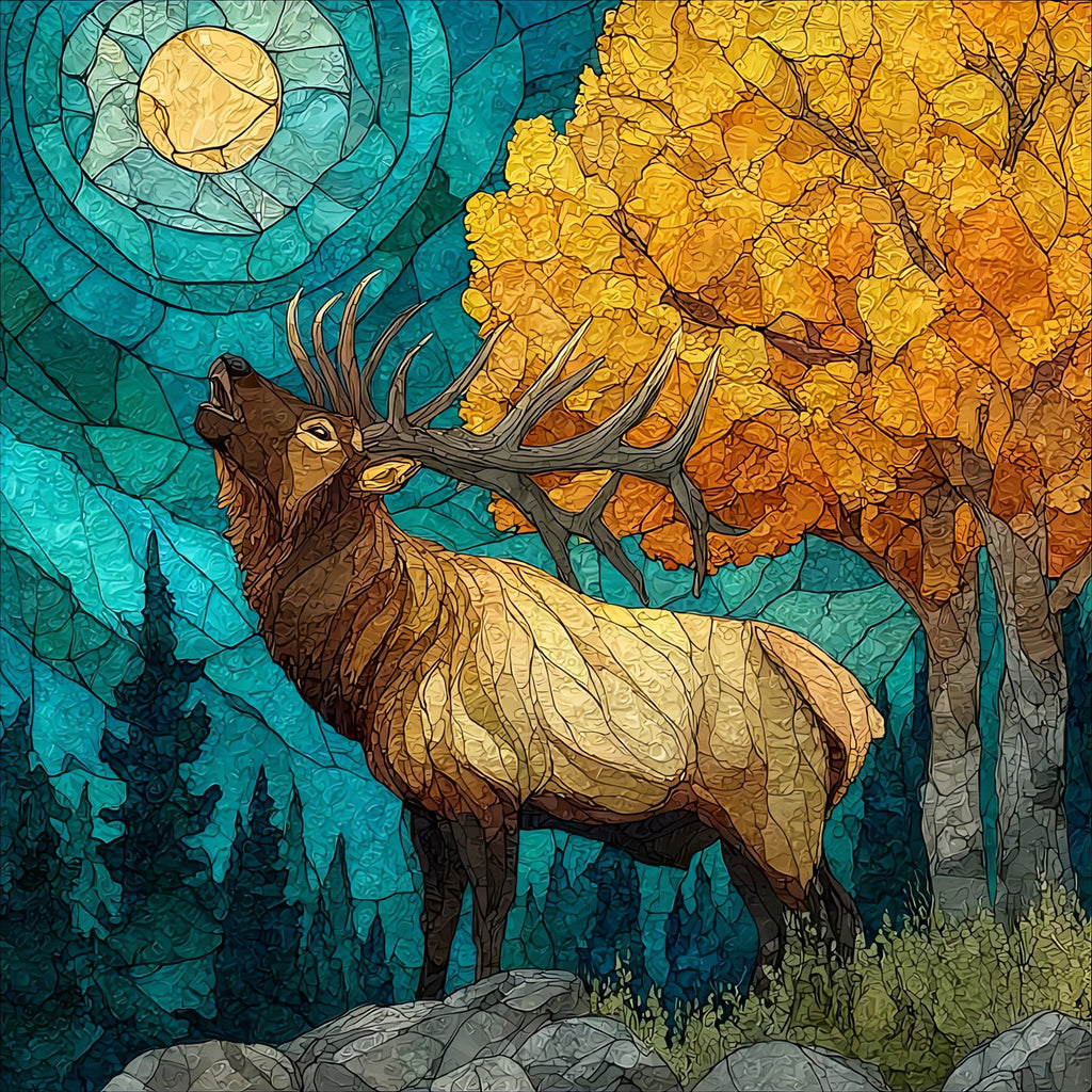 a Rocky Mountain elk — ceramic art tile