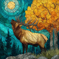a Rocky Mountain elk — ceramic art tile