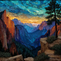 East Rim Trail panorama — ceramic art tile