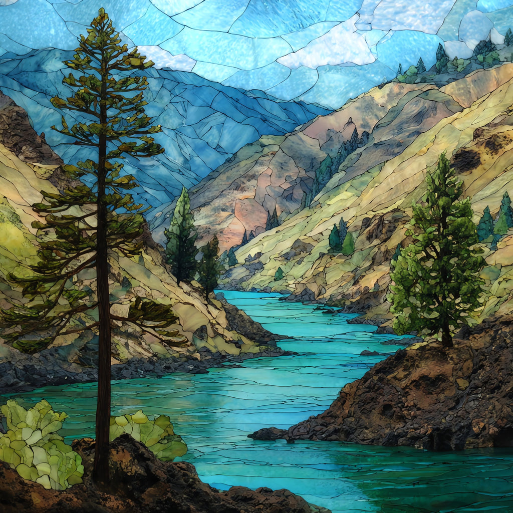 Hells Canyon — ceramic art tile
