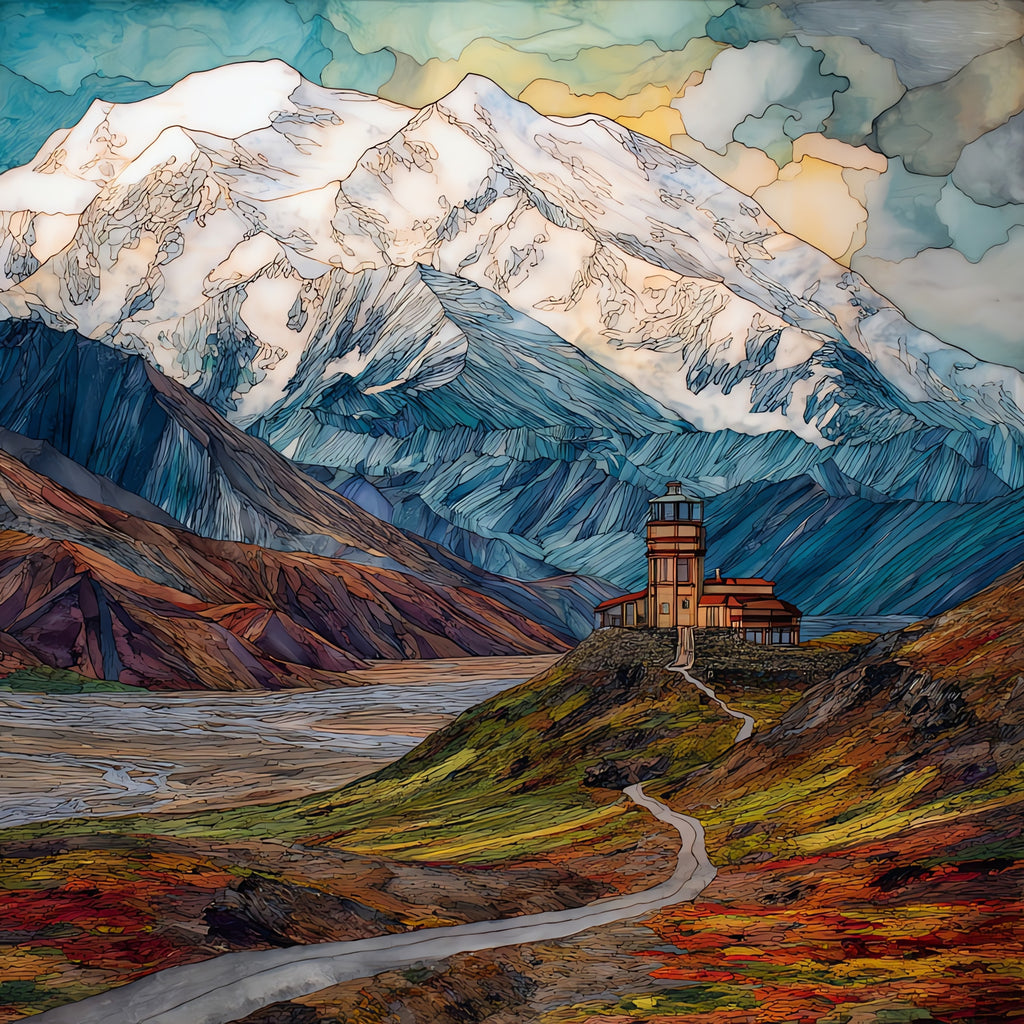 Eielson Visitor Center — ceramic art tile