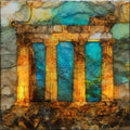 Portara of Naxos — ceramic art tile