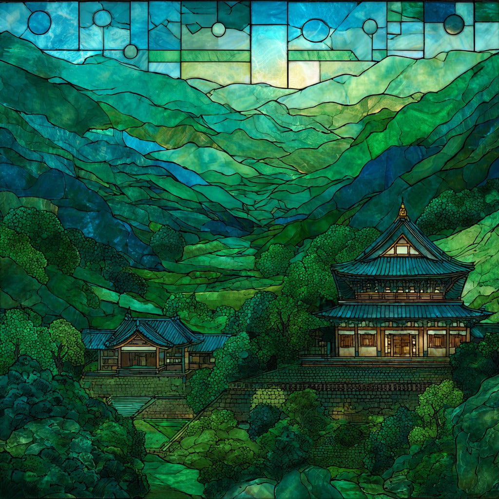 Mt Hiei Enryakuji Unesco Konponchudo — ceramic art tile