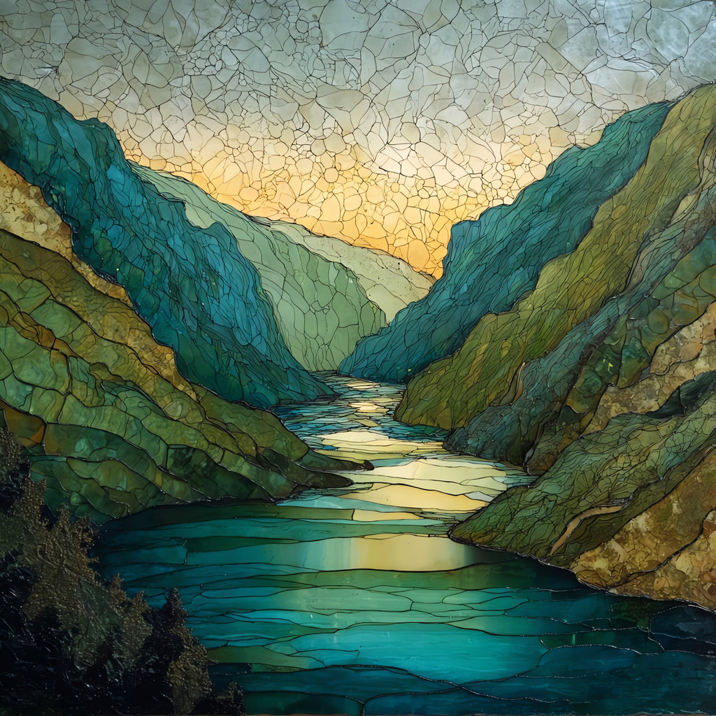 Vikos Gorge — ceramic art tile