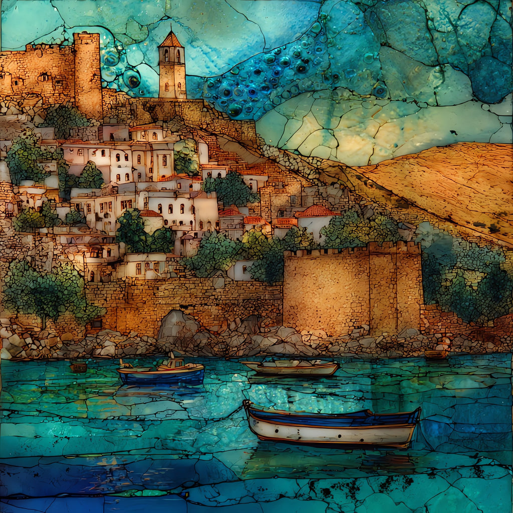Rethymno Old Town — ceramic art tile