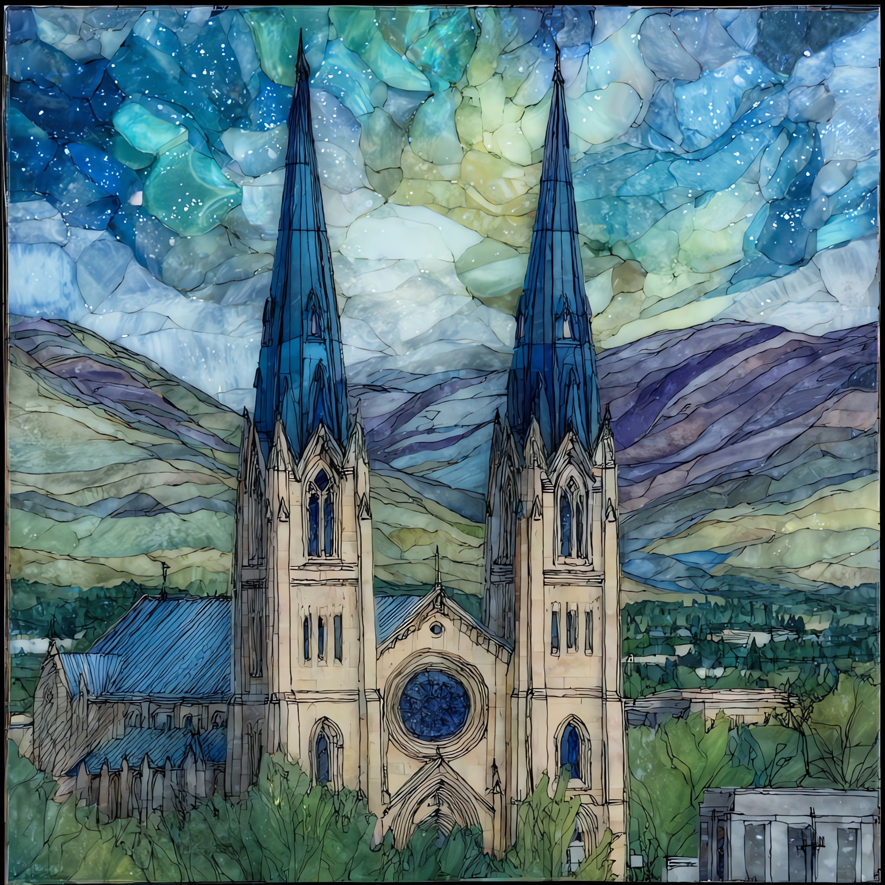 the Cathedral of Saint Helena — ceramic art tile