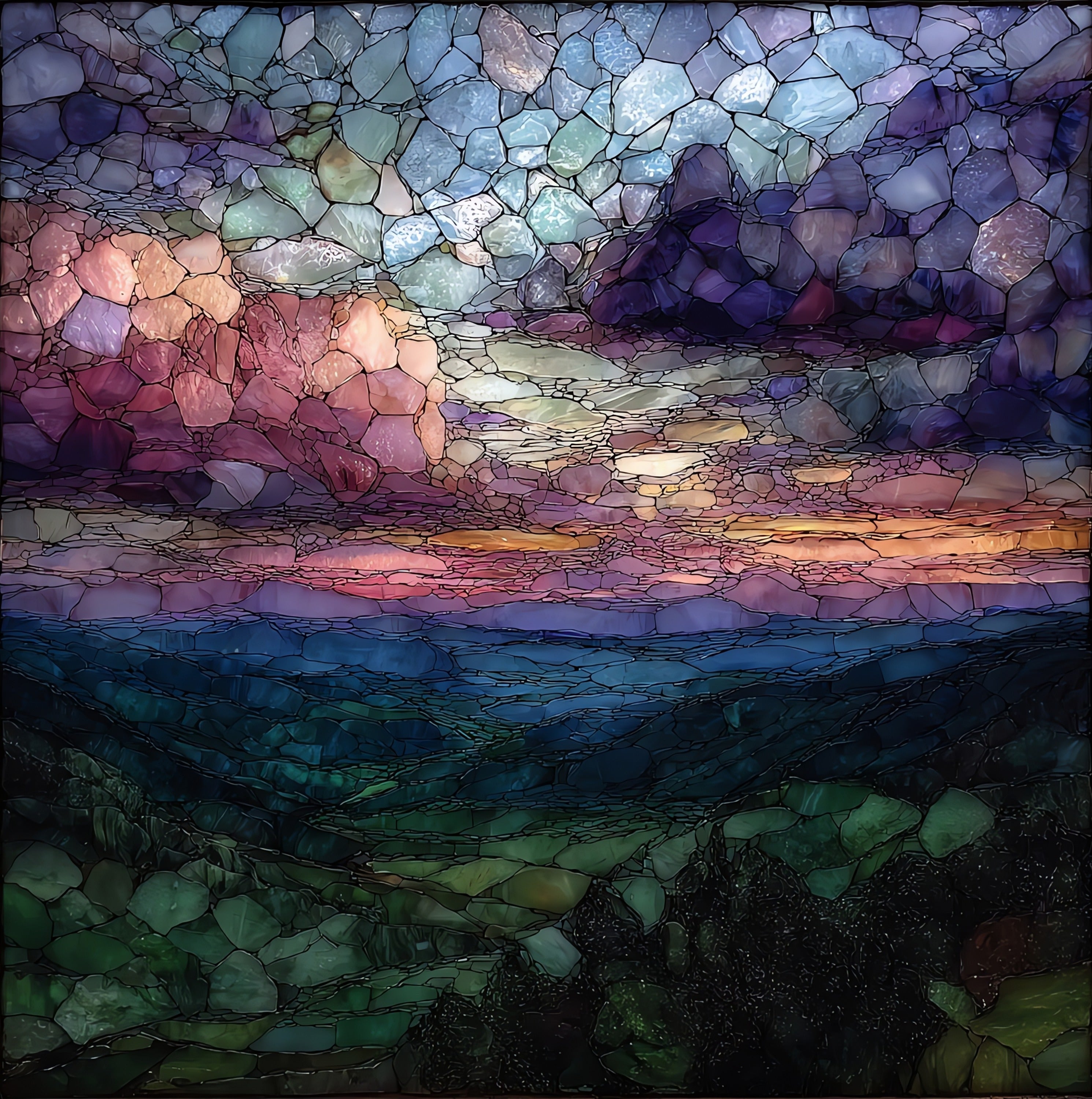 Backbone Mountain overlook — ceramic art tile