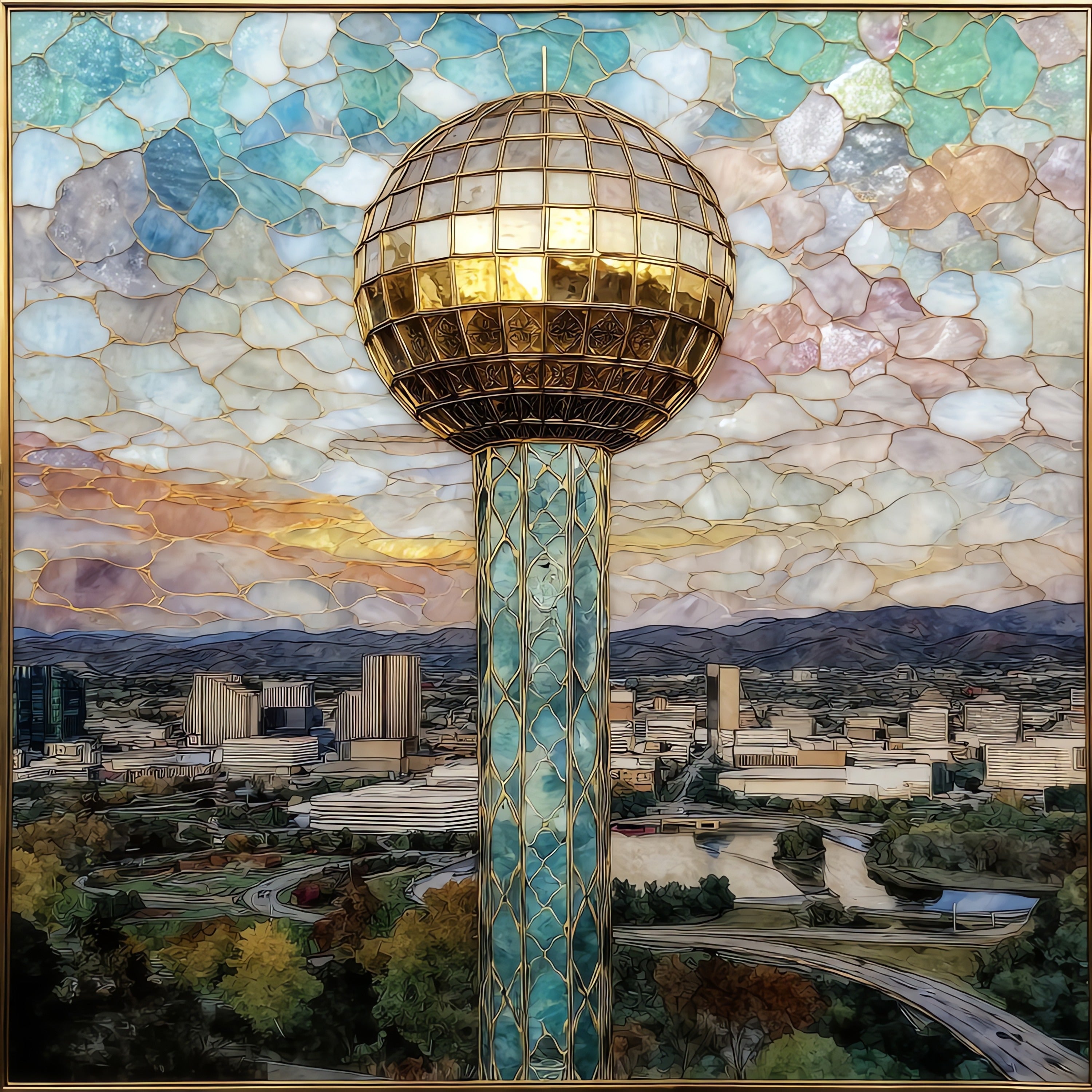 Sunsphere — ceramic art tile