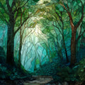 La Gomera Garajonay laurel forest — ceramic art tile
