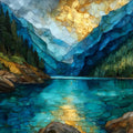 Avalanche Lake — ceramic art tile