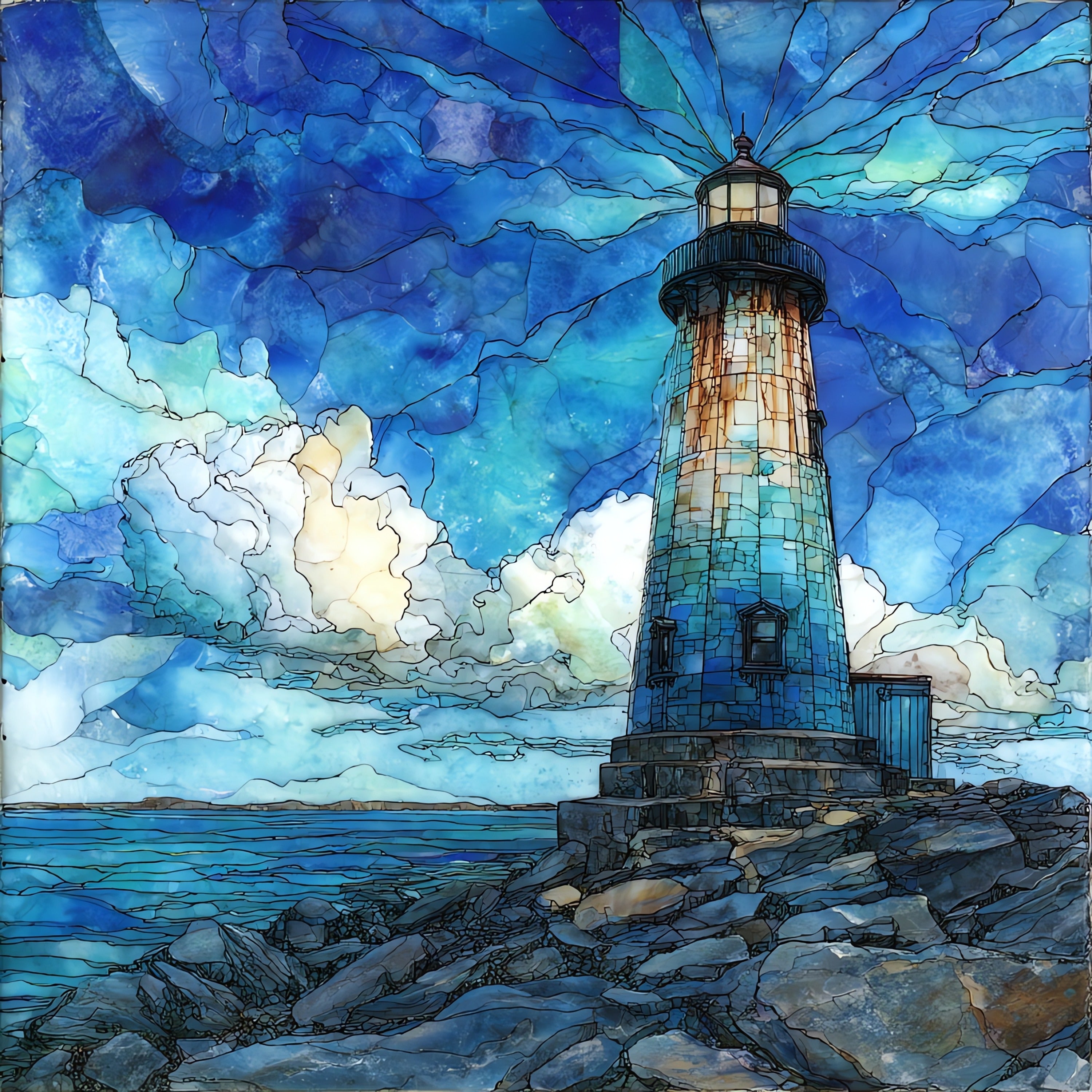 Ledge Light — ceramic art tile