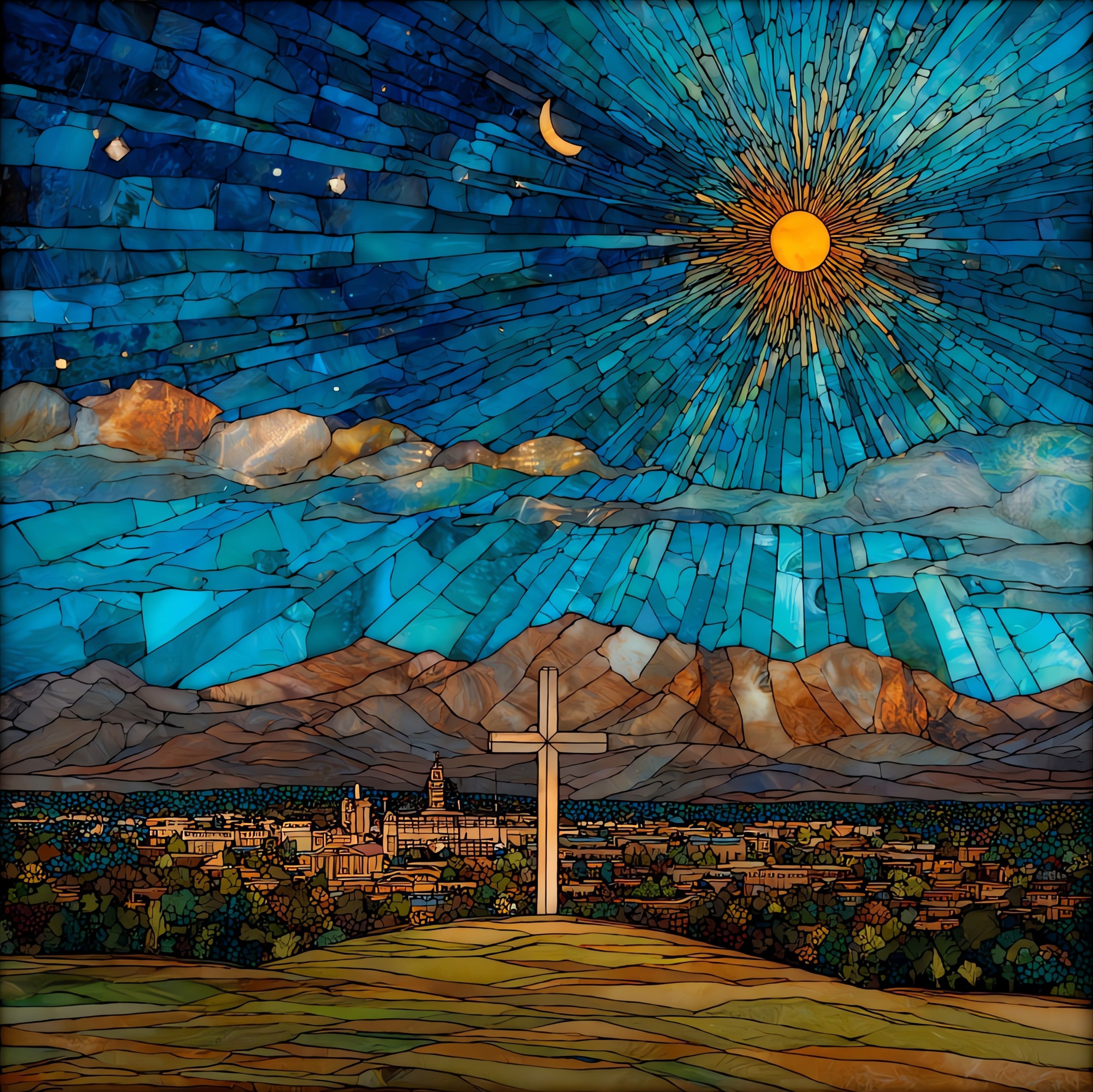 the Cross of the Martyrs in — ceramic art tile