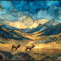 Valles Caldera National Preserve — ceramic art tile