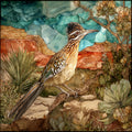 a roadrunner on the — ceramic art tile