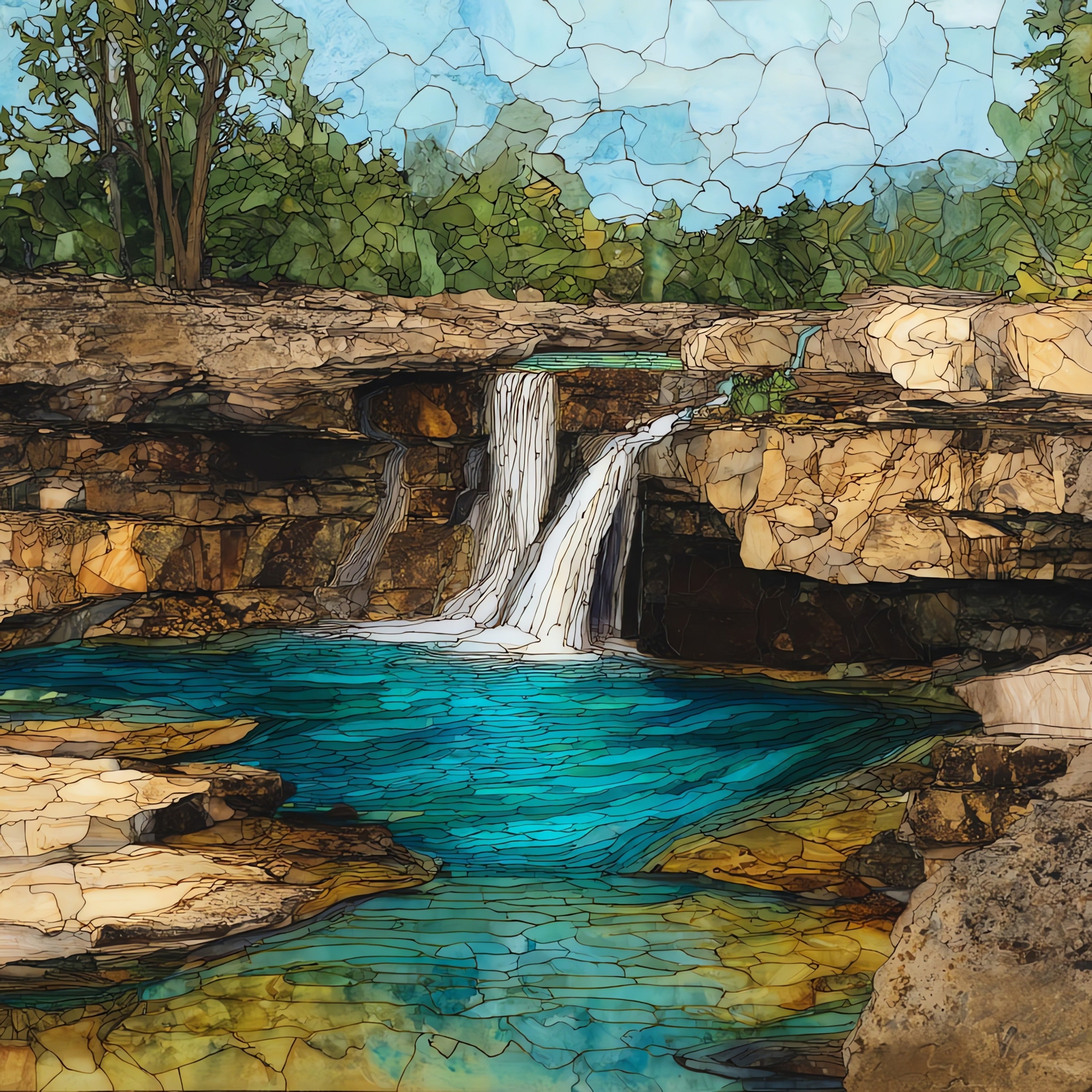 Chickasaw National Recreation Area — ceramic art tile