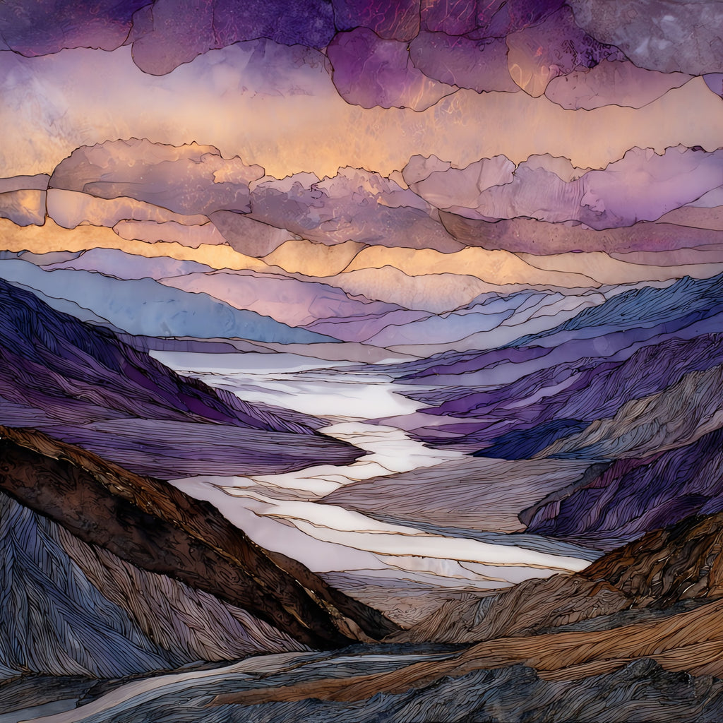 Dante's View Twilight — ceramic art tile