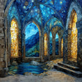 Montserrat Monastery Interior — ceramic art tile